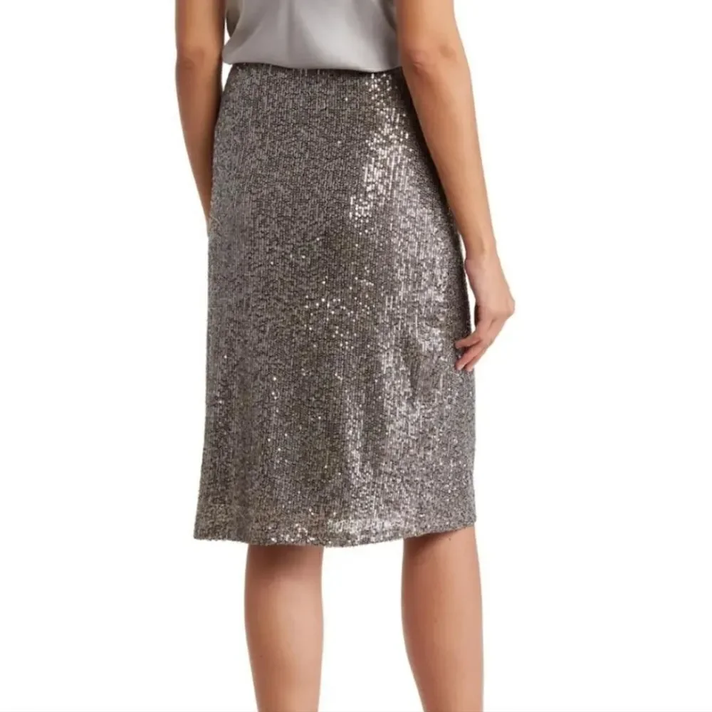 Adrianna Papell Sequin Pull On Pencil Skirt  Size M NWOT - Picture 3 of 5